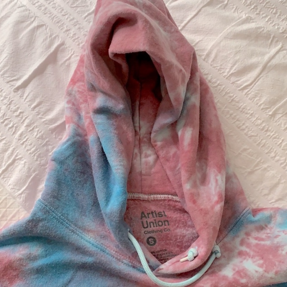 🩷💙ARTIST UNION Tie Dye Pink & Blue Sweatshirt - Picture 3 of 6